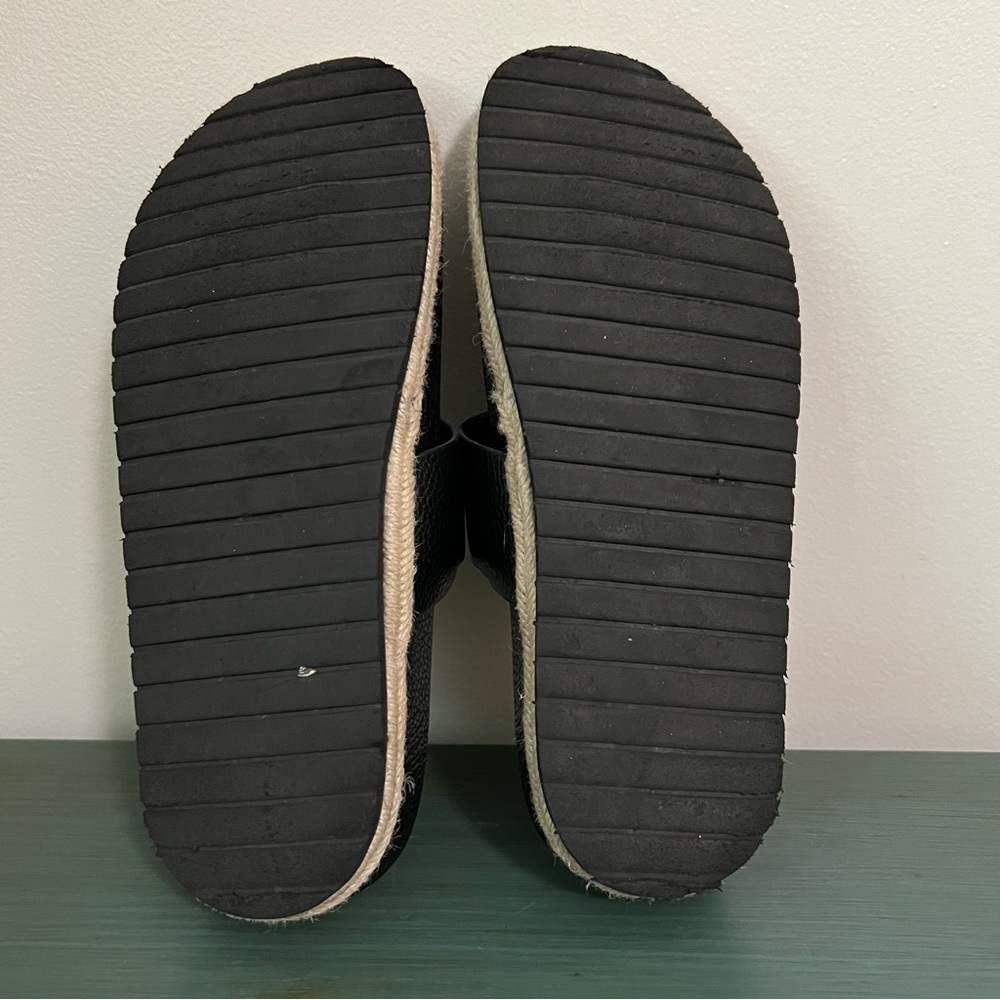 Com & Sens Lania Black Espadrille Sandals - Size 9 Boho Beach View 4
